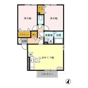 グランドゥール高林 A・Bの間取り画像