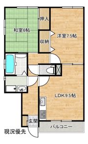 ボナール上乃木の間取り画像