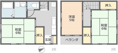 渡辺貸家の間取り画像