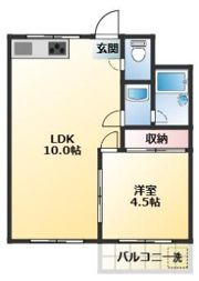 ハイツかつらの間取り画像