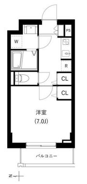 クレヴァンス神楽坂の間取り画像