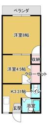 ロイヤルハイム藤の間取り画像