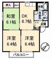 フォーレスODA A棟の間取り画像