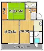 ビレッジハウス小倉南1号棟の間取り画像