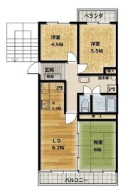 城山ハイツの間取り画像