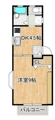 パルティールB棟の間取り画像