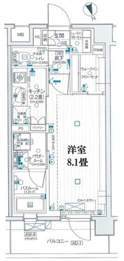 デュオステージ横濱赤門通りの間取り画像