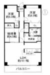 ジークレフ六甲の丘B棟803号室 Cの間取り画像