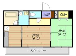 スカイハイツ 101号室の間取り画像