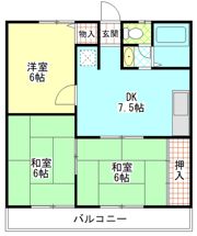 プレジールコスモスB棟の間取り画像