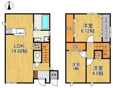 サンラプロ津田II B棟の間取り画像
