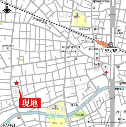 近くに施設あり
