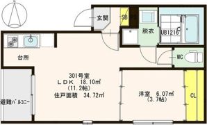 ヴィレッタ城東の間取り画像