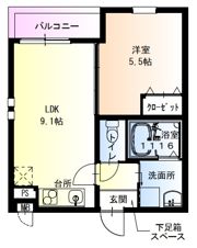 フジパレス御崎公園Ⅰ番館の間取り画像