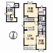 シャーメゾン神辺 A棟の間取り画像
