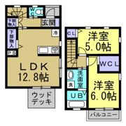 アンソレイユⅡの間取り画像
