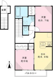 くぬぎハイツの間取り画像