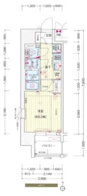 プレサンス岡山駅前の間取り画像