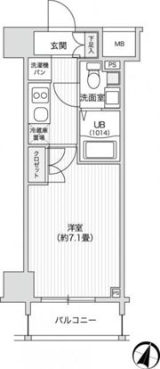 レジディア笹塚Ⅱの間取り画像