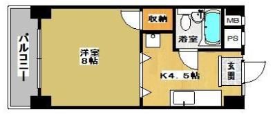 ハイツ山小屋の間取り画像