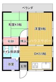 ハギハイツの間取り画像