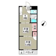 宮根第Ⅱコーポの間取り画像