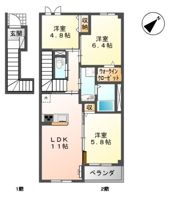 侑信輪Ⅱの間取り画像