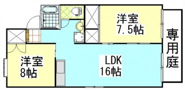 グランドハイツ西崎Ⅱの間取り画像
