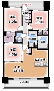 ジオ阪急池田満寿美町ソシアの間取り画像