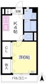 マンションユザワの間取り画像
