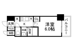 エステムコート神戸元町Ⅱグレイドの間取り画像