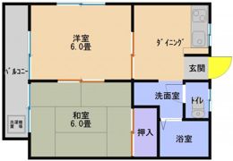 フラット三井の間取り画像