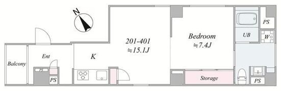 the trias shimoakatsukaの間取り画像