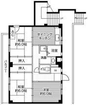 ビレッジハウス中貫1号棟の間取り画像