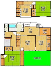 若松区中畑戸建の間取り画像