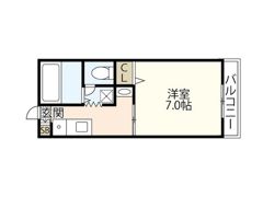 フローラル東岡山Aの間取り画像