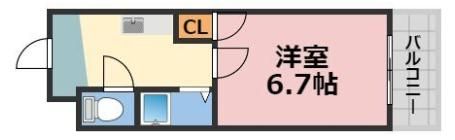ベルフレージュ北堀江の間取り画像