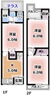 萱島東3丁目貸家の間取り画像
