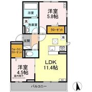 D-room山西Ⅱの間取り画像