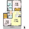 D-room山西Ⅱの間取り画像