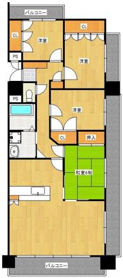 シャトレ大手町N棟の間取り画像