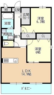 Bel Fiore（ベル・フィオーレ）千種の間取り画像