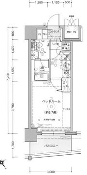 グランフォース横浜伊勢佐木町の間取り画像