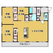 アルファコート名南の間取り画像