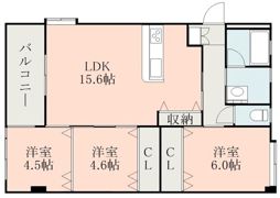 小嶺ハイツC棟の間取り画像