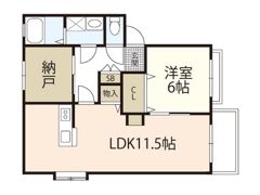 高崎ハイツ B棟の間取り画像