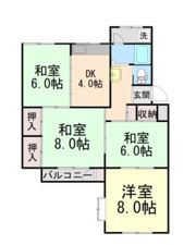 鶴甲コーポ23号館の間取り画像