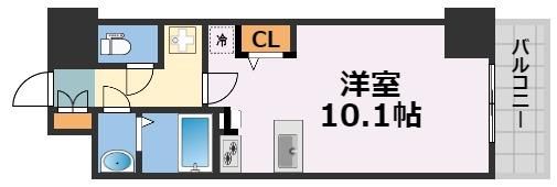 MELDIA CREST TAPP NAMBA-WESTの間取り画像