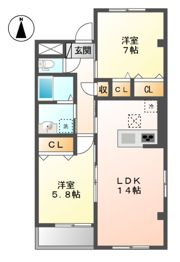 ブラン メゾンの間取り画像