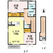 ジュネス向新庄ⅡBの間取り画像